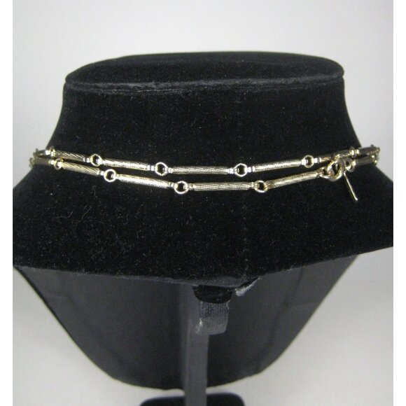 Paradise Necklace Panel Chain 56 in Jewelry Vintage Goldtone Cocktail Lariat - Picture 5 of 6